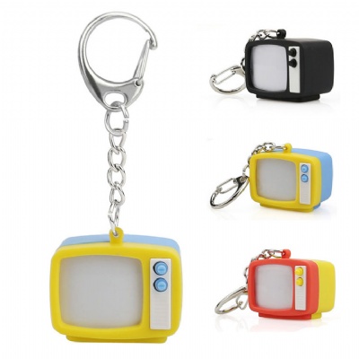 LED TV Shaped Key Chains Voice-emitting