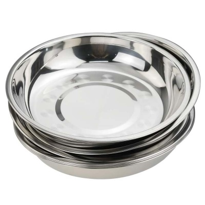 Round Stainless Steel Plate Dish