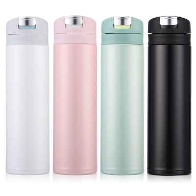 Push Switch Vacuum Stainless Steel  Insulated Cup Bottle
