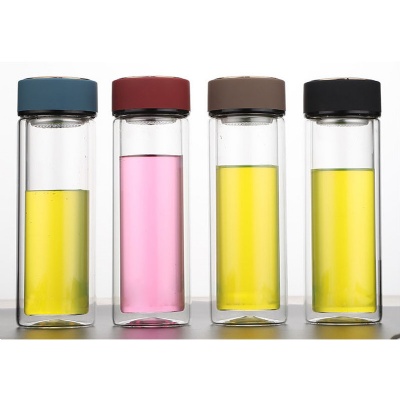 Glass Filter Travel Cup Bottle with Tea Infuser
