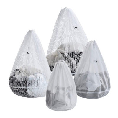 Fine Mesh Drawstring Laundry Washing Bag