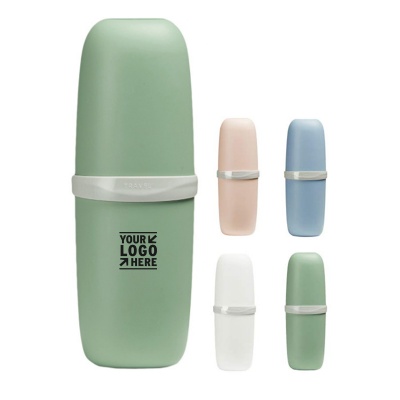 Capsule Travel Toothbrush Cup Toothpaste Case