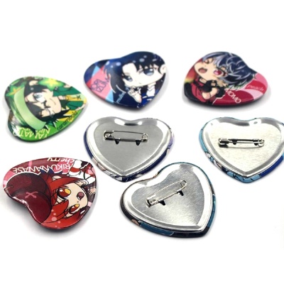 Heart Shape Badge Button Pinback