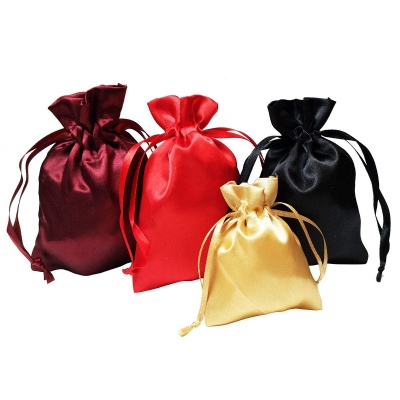 Satin Drawstring Pouch Jewelry Bags