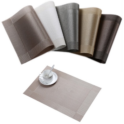 Woven Table Mats PVC Heat Resistant Non Slip