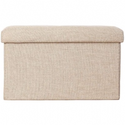 Linen Folding Storage Ottoman Bench