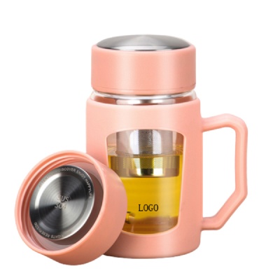 Glass Tea Mug with Infuser and Lid
