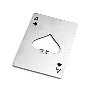 Credit Card Size Casino Poker Shaped Bottle Opener