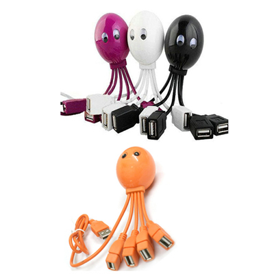 Cute Octopus 4 Ports USB 2.0 Hub