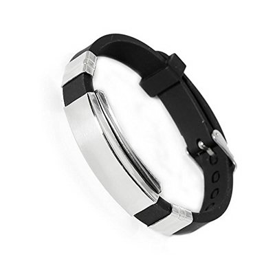 Stainless Steel Silicone Adjustable Buckle Bracelet