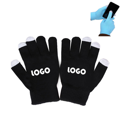 Custom Smartphone Acrylic Touch Screen Knit Gloves