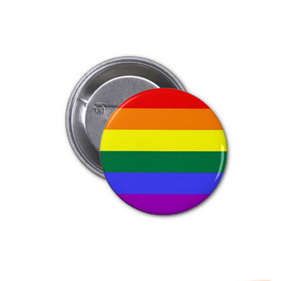 Rainbow Flag Button Badge - Gay Pride LGBT