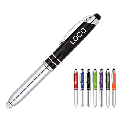 3-In-1 Ballpoint Pen With Capacitive Stylus & Light