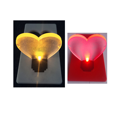 Credit Card Size Heart Led Flashlight