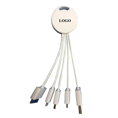 Round Shape 4 in 1 Multiple Charging Cable