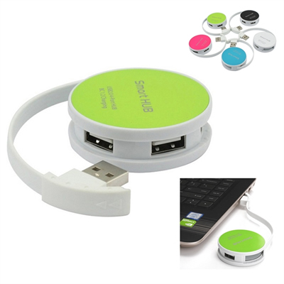 Round Shape USB 2.0 4 Port HUB Cable