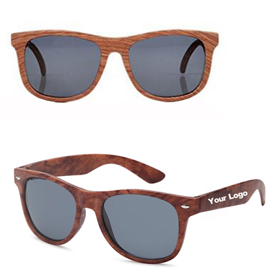 Wood Retro Horn Rimmed Polarized Sunglasses