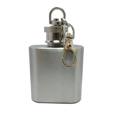 Mini 1OZ Stainless Steel Flask With Keychain