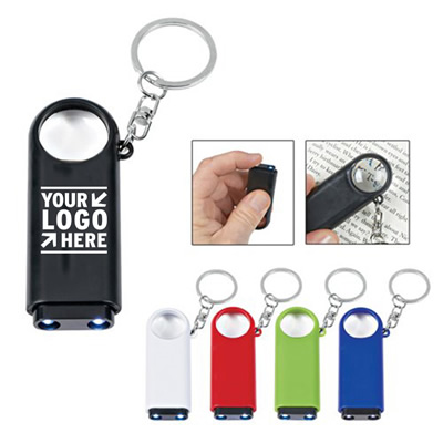 LED Light Keychain&Magnifier