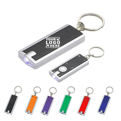 Rectangle LED Flashlight Keychain