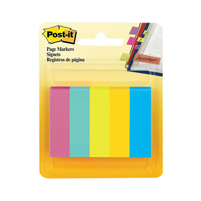 Page Markers Assorted Fluorescent Colors