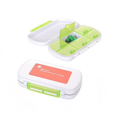 Vitamin Medicine Box Pill Case 6 Compartment