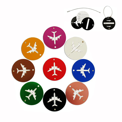 Aluminum Airplane Pattern Luggage Tag Baggage Handbag ID Tag