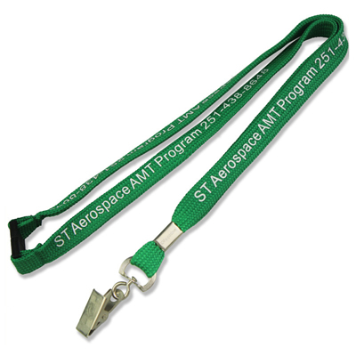 Flat Bulldog Clip Lanyard with Breakaway