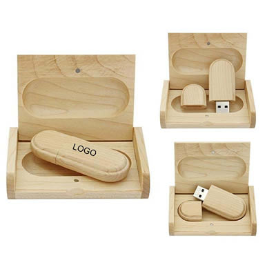 Wooden USB Disk Flash Drive 4GB with Wooden Box