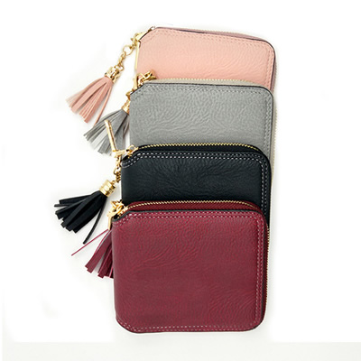 PU Leather Zip Card Bag