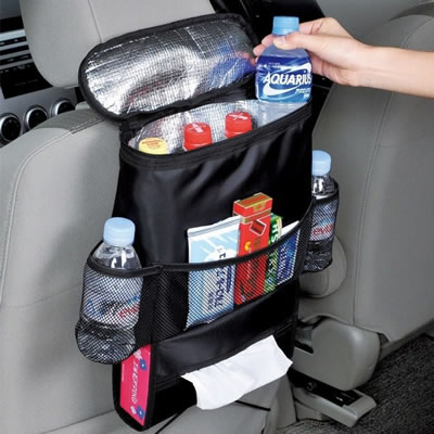 Car Seat Backrest Organizer With Cooler