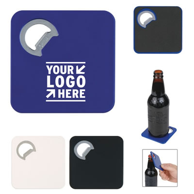Beer Cup Coaster with Metal Bottle Opener