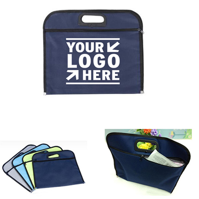 A4 Zipper Oxford Cloth File Bag