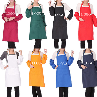 100% Polyester Apron Bib with Pocket