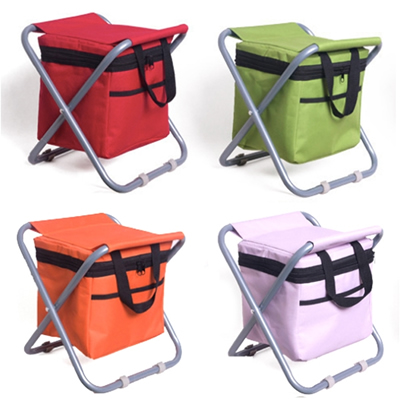 Portable Folding Fishing Stool with Ice Cooler Bag